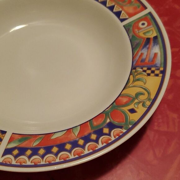 Lynns Stoneware Savanna Rim Cereal Soup Bowl 8.75" - Picture 2 of 8